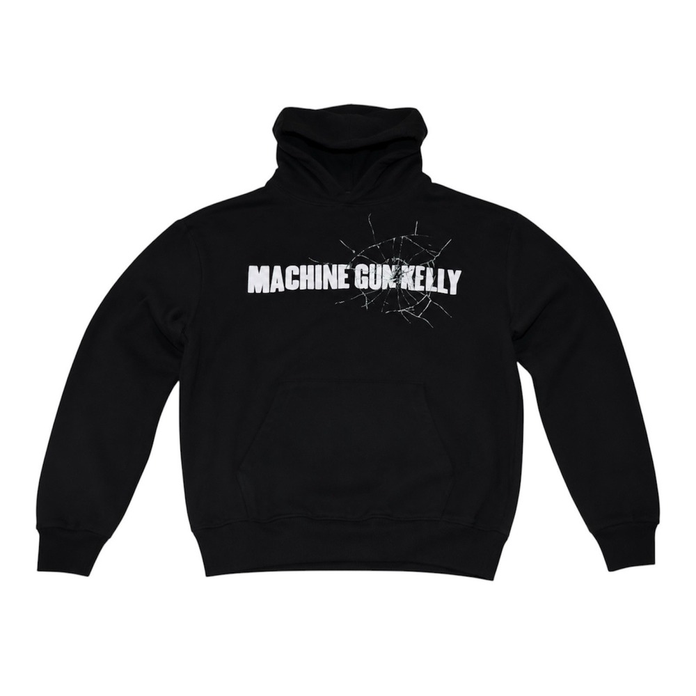 Y2K Grunge Streetwear Punk MGK Machine Gun Kelly Graphic Tour Hoodie XL Black